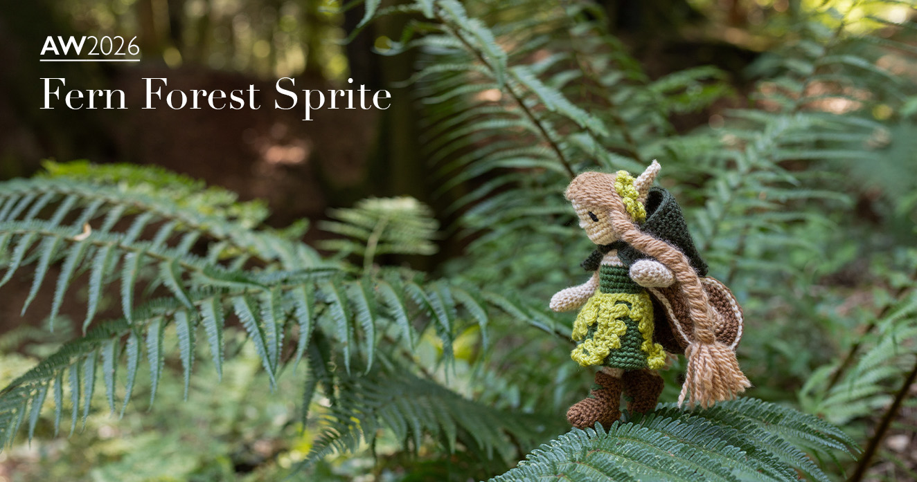 AW2026 fern forest sprite fairy toft crochet pattern